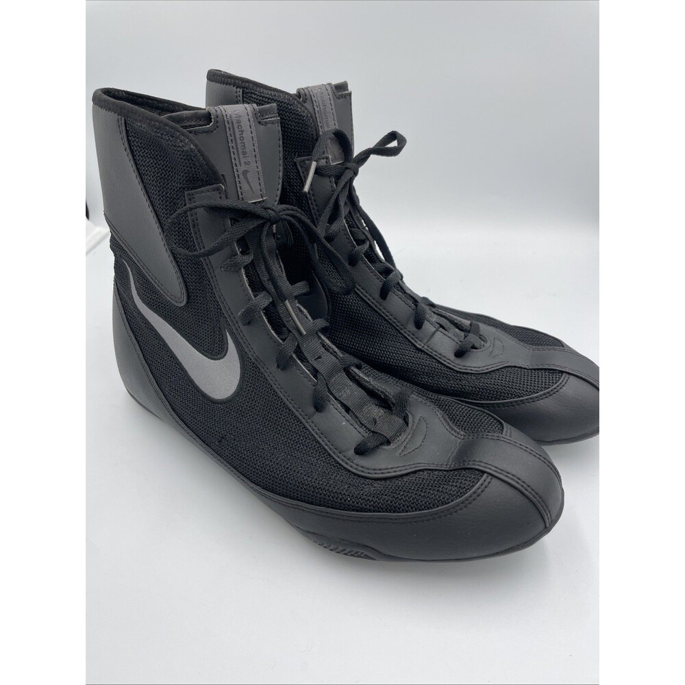 Nike Boxing Shoes Machomai 2 Mens Size 10.5 Black Boxing MMA Like New